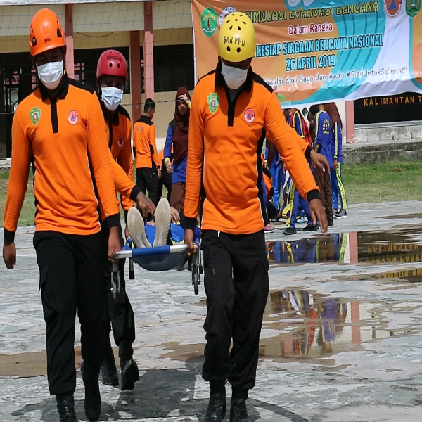 SIMULASI EVAKUASI BENCANA DALAM RANGKA MEMPERINGATI HARI KESIAP SIAGAAN BENCANA NASIONAL 26 APRIL 2019