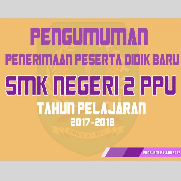 PENGUMUMAN PPDB TAHUN 2017