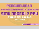 PENGUMUMAN PPDB TAHUN 2017